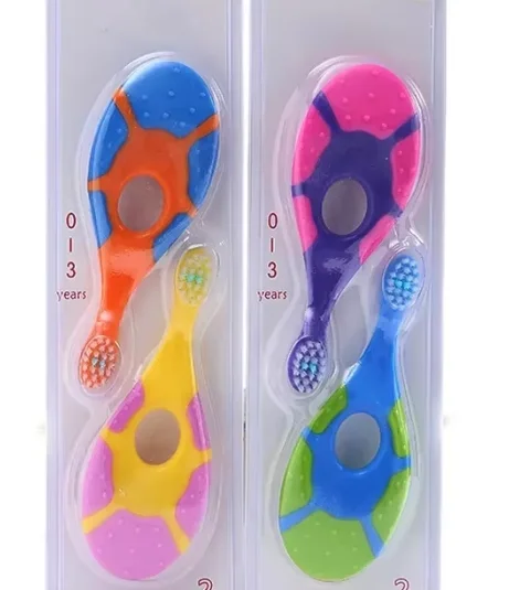 2PCS Soft Bristles Kids Toothbrush BPA-Free Toddler Training Toothbrush for Children's Deciduous Teeth Dental Care