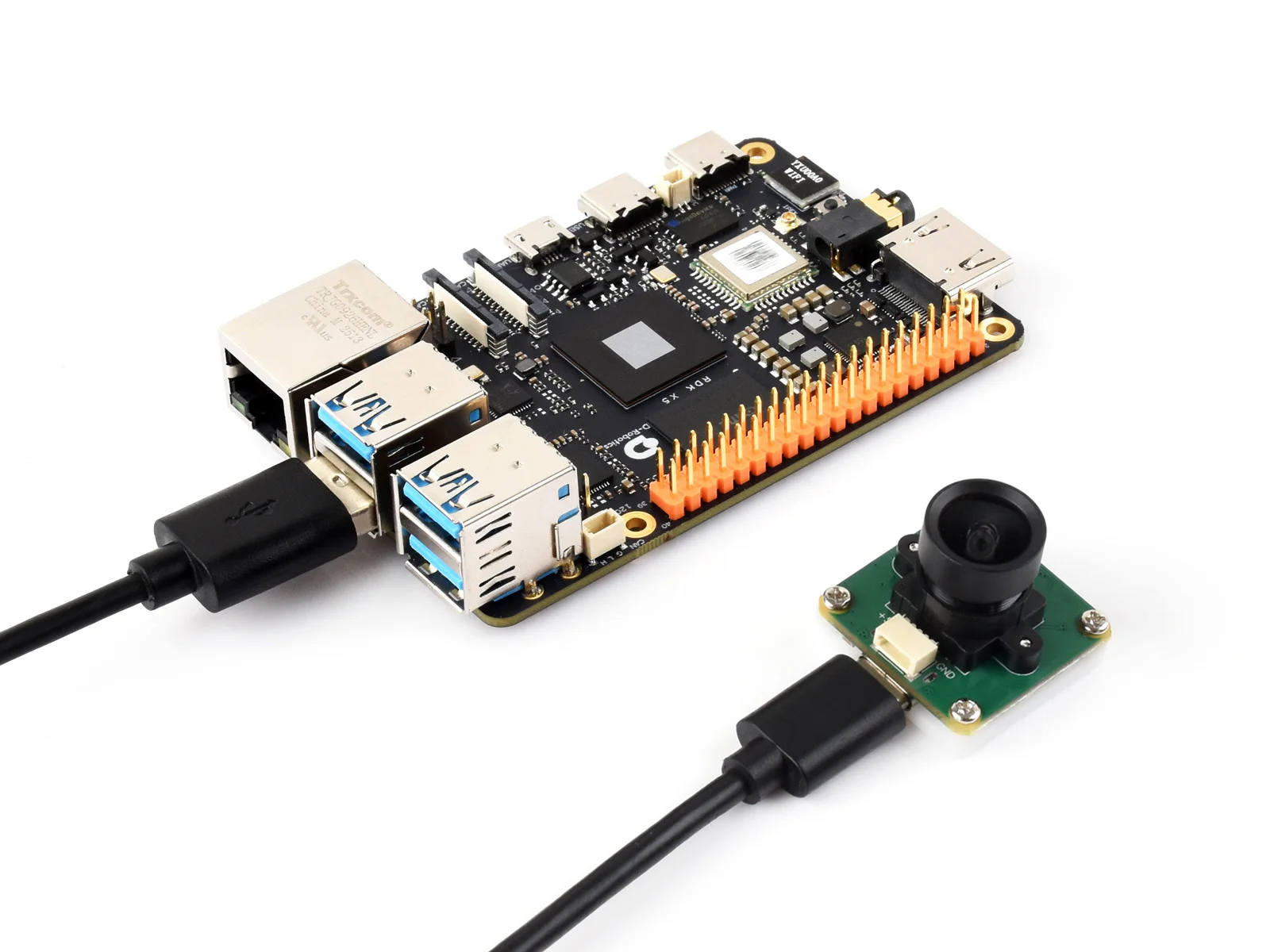 USB-камера Waveshare OV4689 4MP (A) 92 ° FOV поддерживает порт Type-C и разъем SH1.0 4PIN без искажений Plug and Play