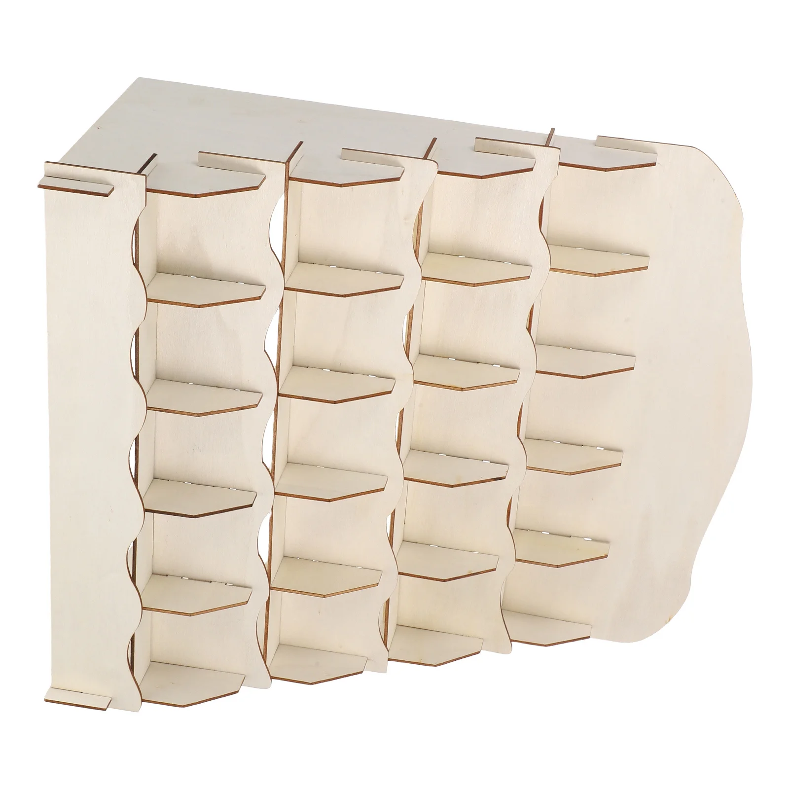 

4-Tier Wooden Display Stand For Action Figures Postcards, Multi-Layer Storage Rack Desktop Organizer, Tabletop Shelf Unit For