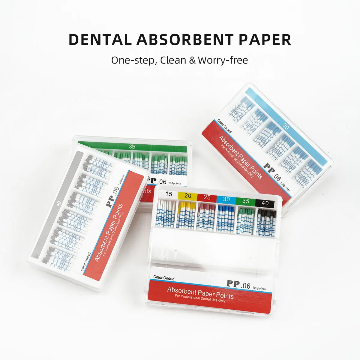 TJDent Dentistry Endodontics Cones Materials 06 15#-40# Paper Tips Disposable Absorbent Paper Points Fiber Poles Dental Taper