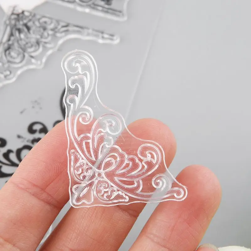 Corner Silicone Clear Seal Stamp DIY Scrapbooking Embossing Photo Album Decorati