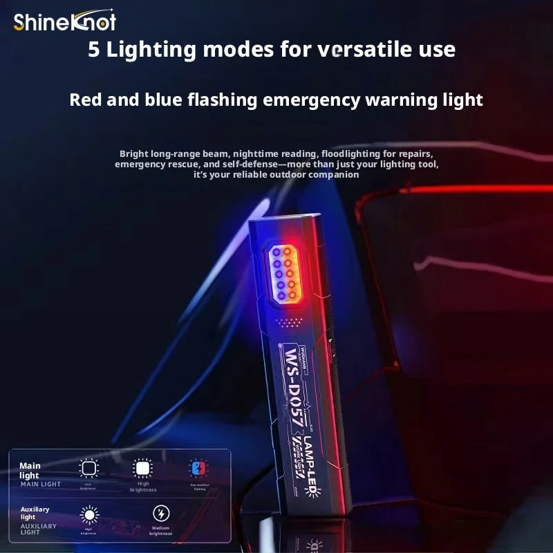 Shinekont SmallFlashlight Super Bright Long Endurance Outdoor Charging Multifunctional Magnetic Suction Working Small Flashlight