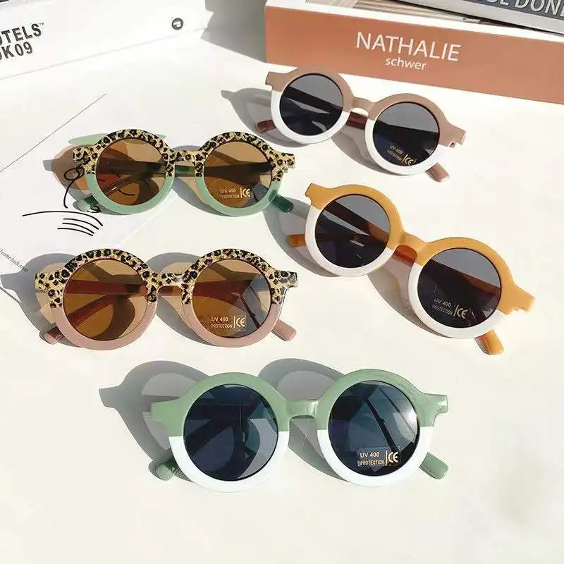 New Children's Sunglasses Korean Edition Girls' Round Frame Sunglasses Personalized Baby Sunscreen Sunglasses Fashion Versatile