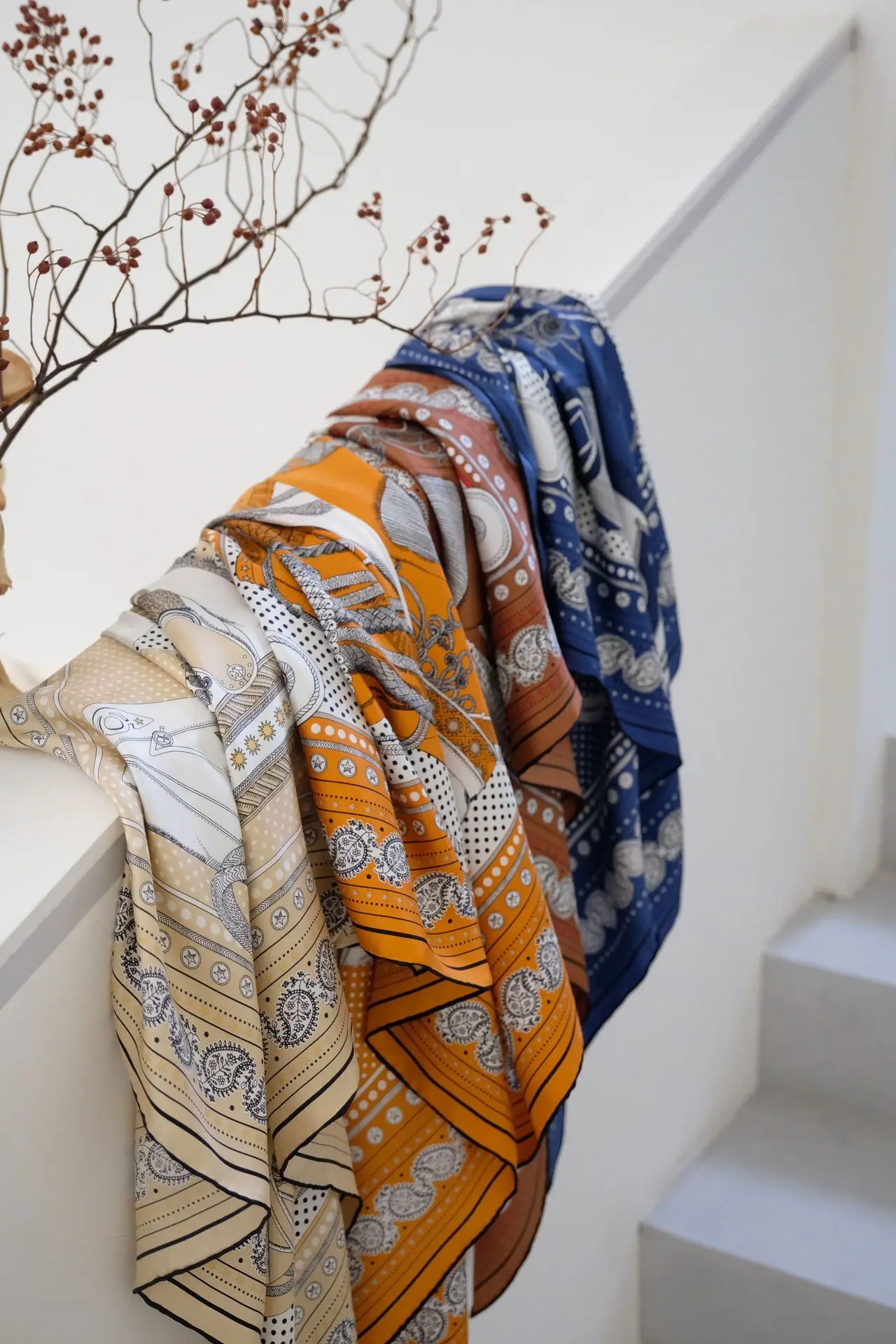 Brand Design Fashion Women Silk Twill Scarves 90*90cm Lady Print Silk Scarf Foulard for Head Free Shipping