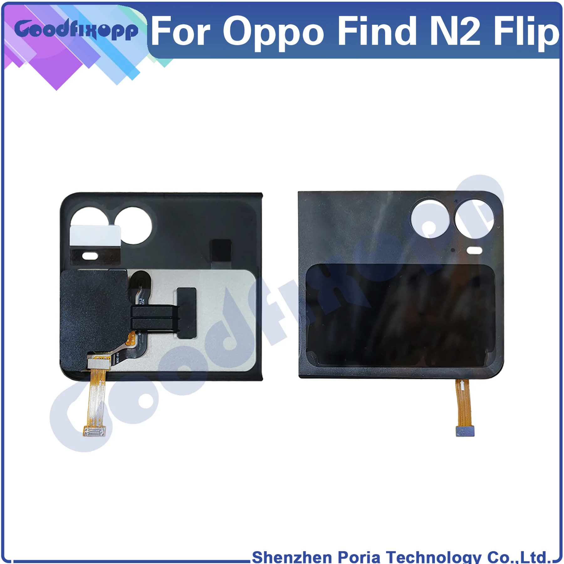 For Oppo Find N2 Flip CPH2437 LCD Display Touch Screen Digitizer Assembly Battery Back Case Cover Rear Lid Housing Door