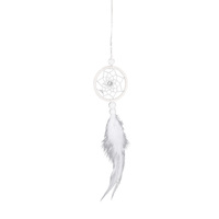 Dream Catcher Car Pendant Handmade Dreamcatcher Gifts Feather Home Dream Catcher Wall Decor Pure White Romantic for Girls Women