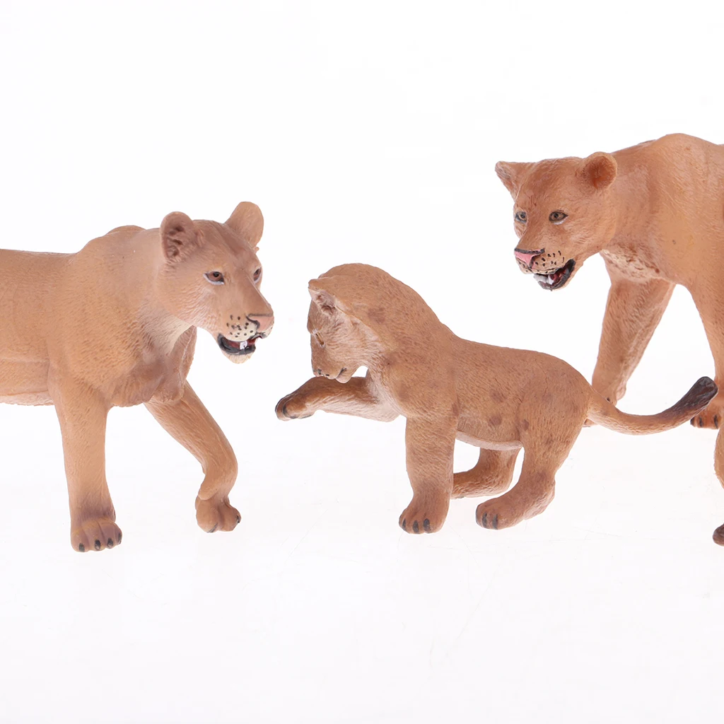 

Realistic Lion Model Playset Hand Painted Animal Figurines Creative Jungle Toys for Kids Party Gift and Ornament Use