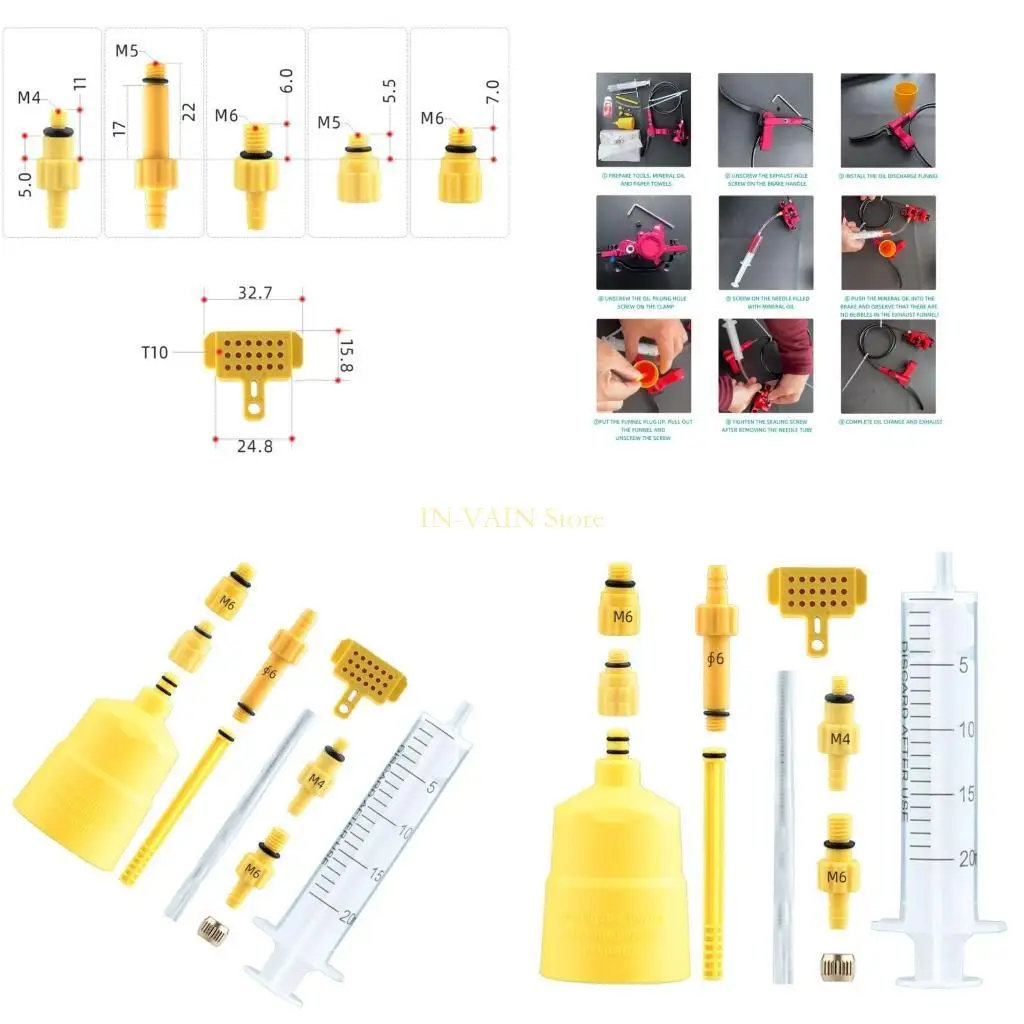 

M5TC Bicycles Гидравлические тормозные кровотечения установлены на дисковые тормозные кровотечения минеральные масло. Установить