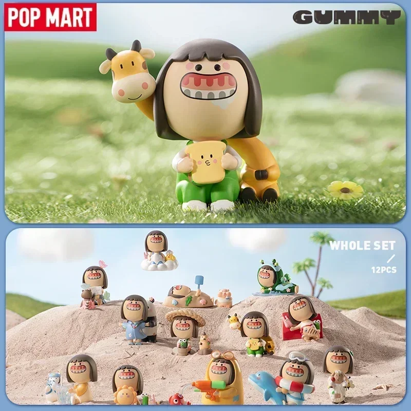 

POP MART Gummy Happy Land Series, аниме-фигурка, сумка-угадай, орнамент, фигурки, домашний декор, настольные куклы для девочек, подарок