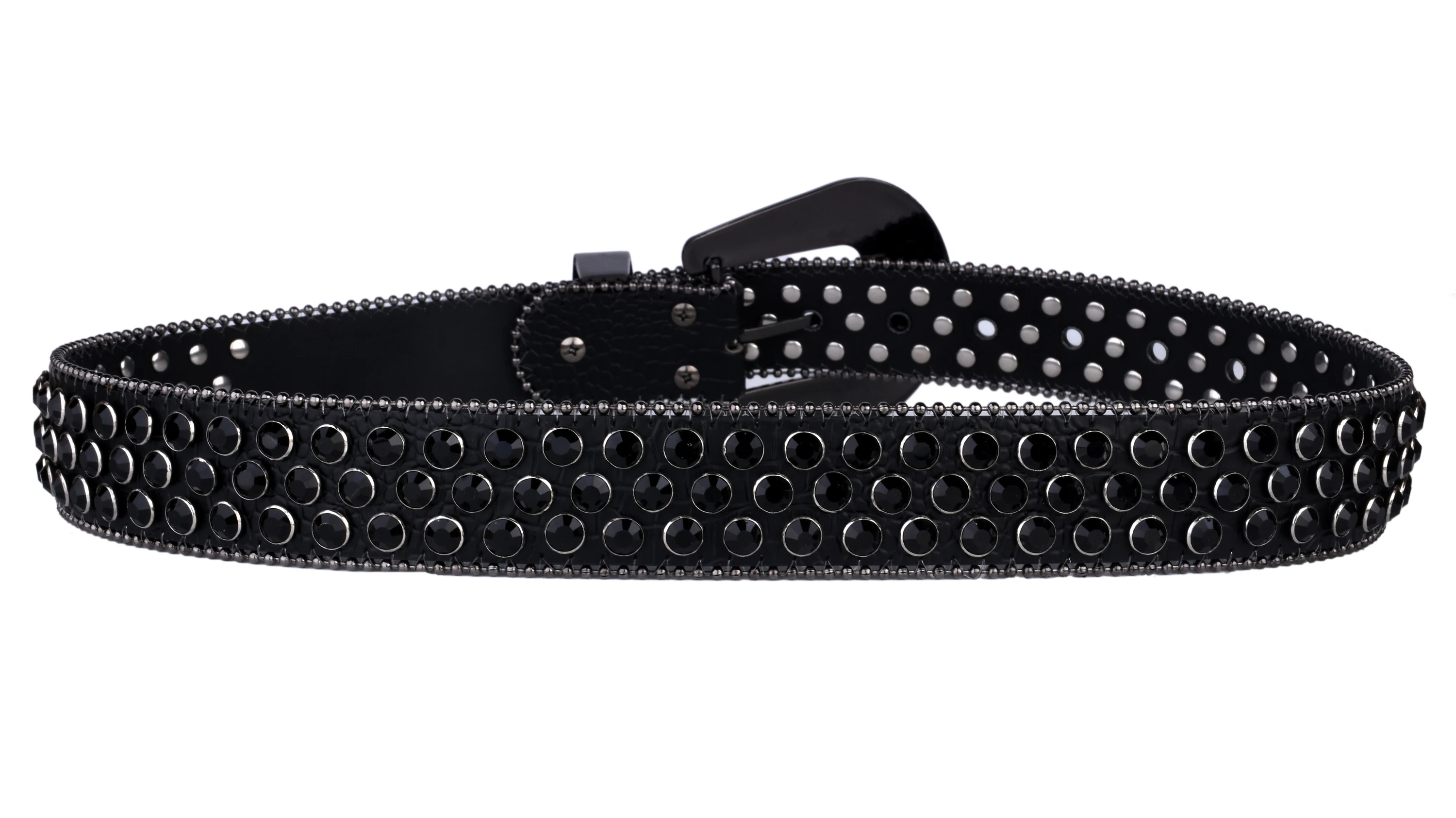 Studded Rhinestone Belts Women Fashion Belt Shiny Pu Leather Belt, Wedding Party Belt Couple Valentines Gifts For Girlfriends