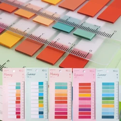 200 Sheets Sticky Notes with Ruler for Index Tabs Page Markers To Do List Planners Posted It School Office Stationery Supplies