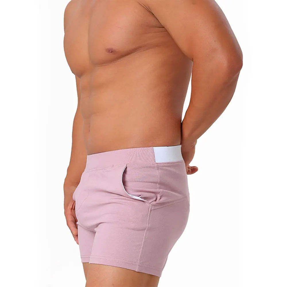 남성 속옷 복서 팬츠 UXH 고품질 남성 속옷 반바지 브랜드 게이 남성 복서 홈 슬립웨어 스포츠 반바지