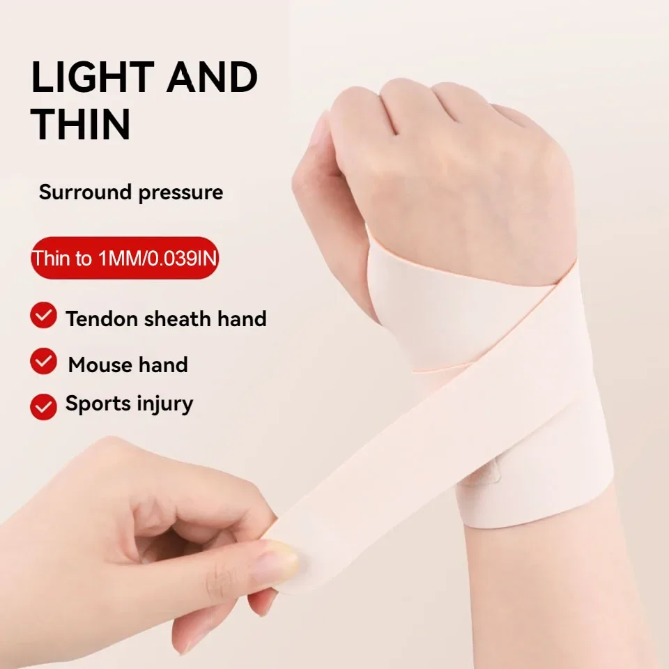 Ultra Thin Wrist Guard, Circumferential Compression Brace for Tennis Badminton, Wrist Sprain & Tendon Strain Sports Support