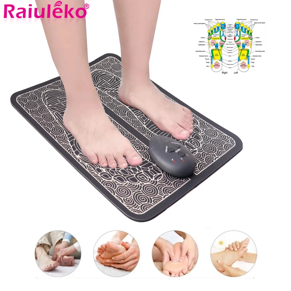 

Electric Ems Foot Massager Mat Tens Foot Vibrator Cushion Blood Circulation Acupunctur Pad Foot Muscle Relax Pain Health Care