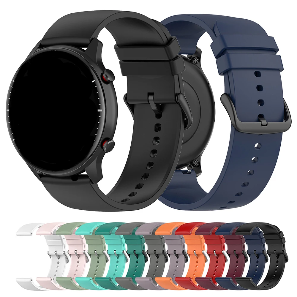 22mm Silicone Strap For Amazfit Balance 2/Amazfit GTR 4/3/2 GTR 47mm Replacement Watch Band for Xiaomi Watch Color 2/Color Sport