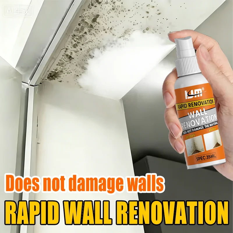KJM Wall Renovation Spray 35ml- Fast-Acting Mold & Stain Rem