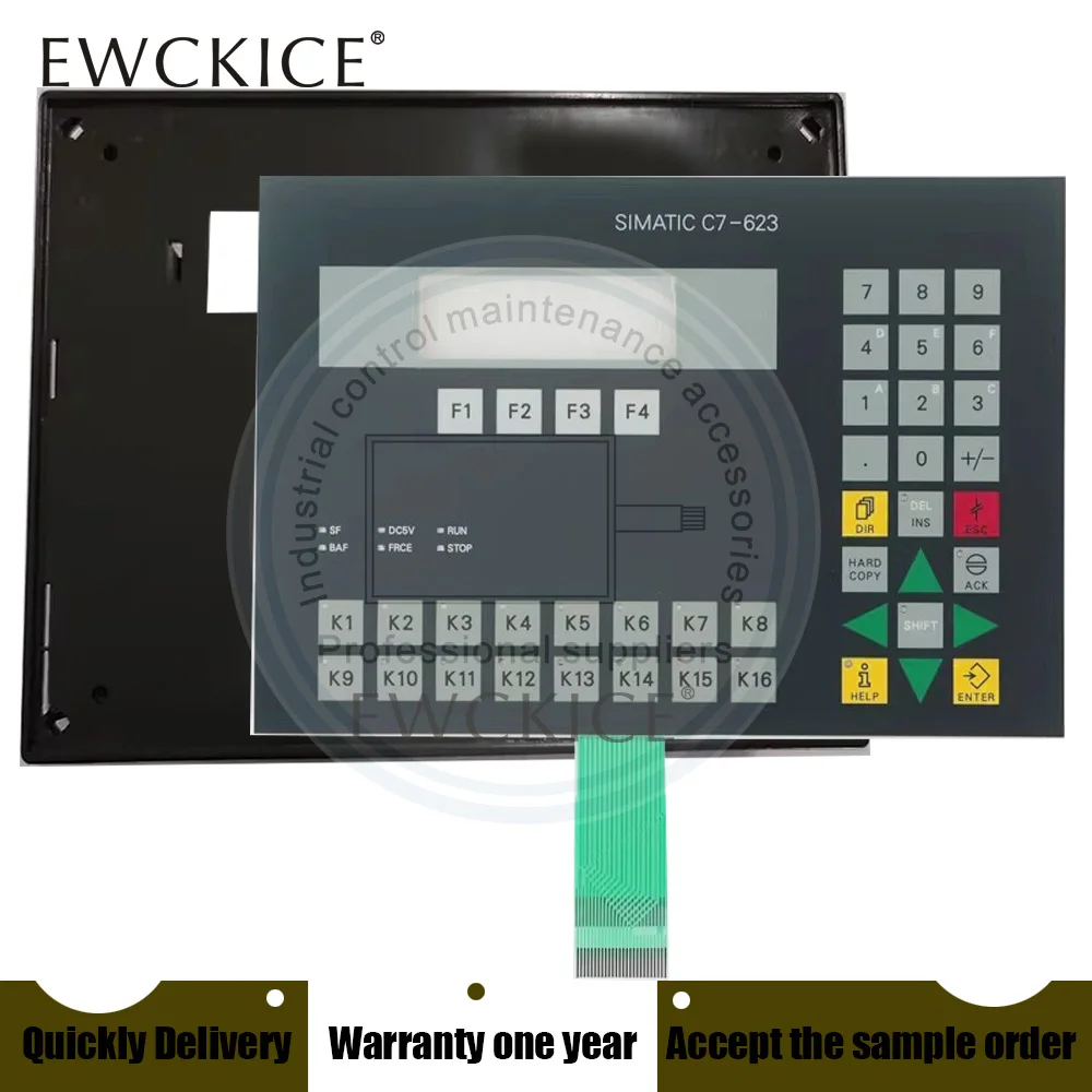 NEW 0005-4050-340 HMI C7-623 PLC 6ES7623-1CE01-0AE3 6ES7623-1DE01-1AE01  Membrane Switch Keypad Front Plastic Case Shell