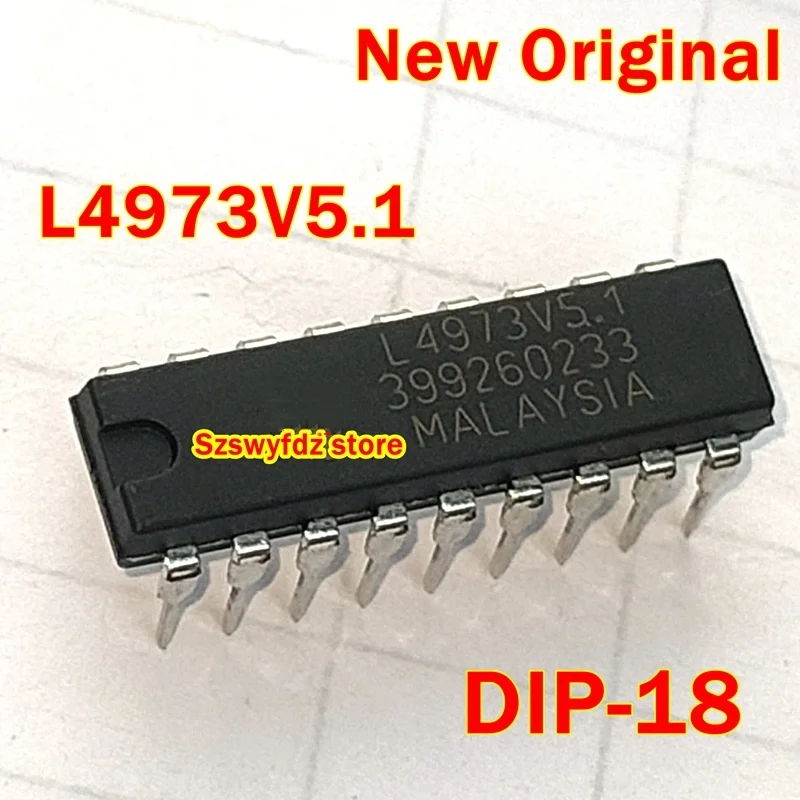 

1pcs to 100pcs New Original L4973V5.1 DIP-18 3.5A STEP DOWN SWITCHING REGULATOR