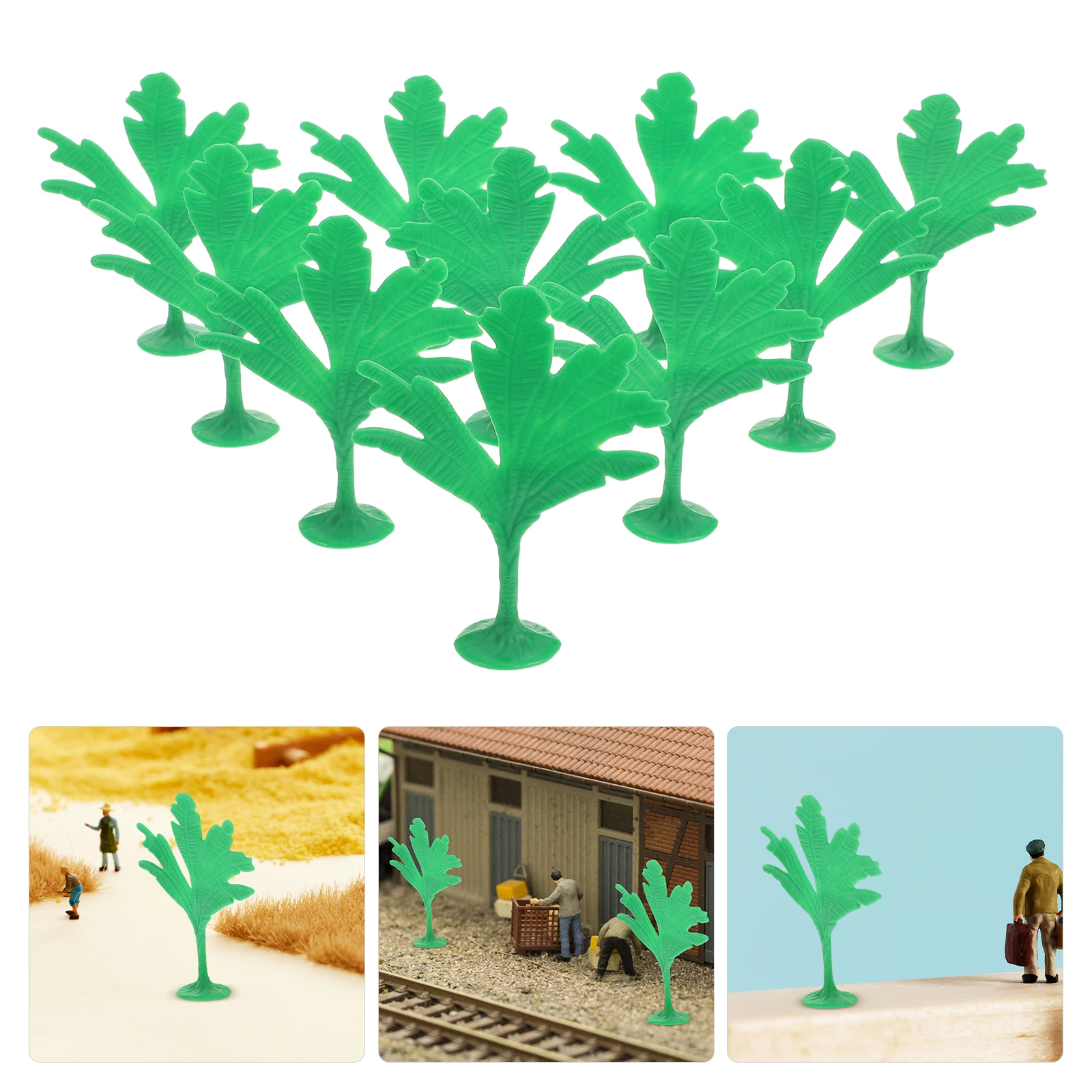 50 Pcs 마이크로 풍경 나무 장난감 Diy 모델 식물 인공 모래 테이블 나무 기차 건축 모델