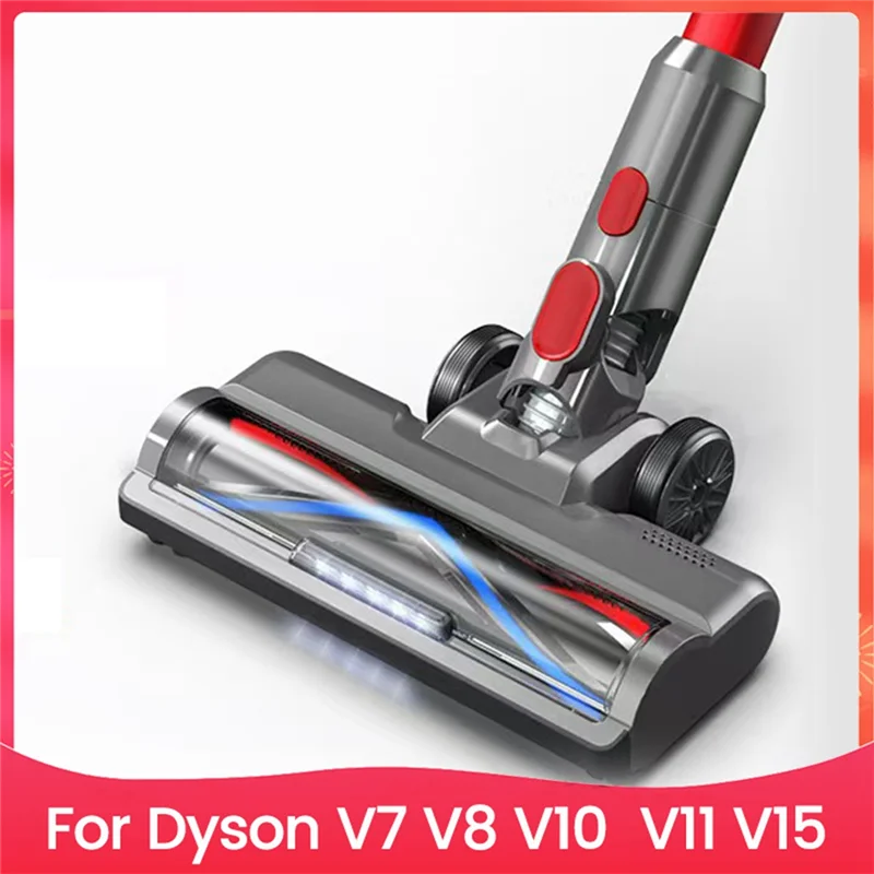 

A05G-Quick-Release Direct Drive Brush Head With LED Dust Lamp V-Shaped Brush Attachment For Carpet And Hardwood Floors