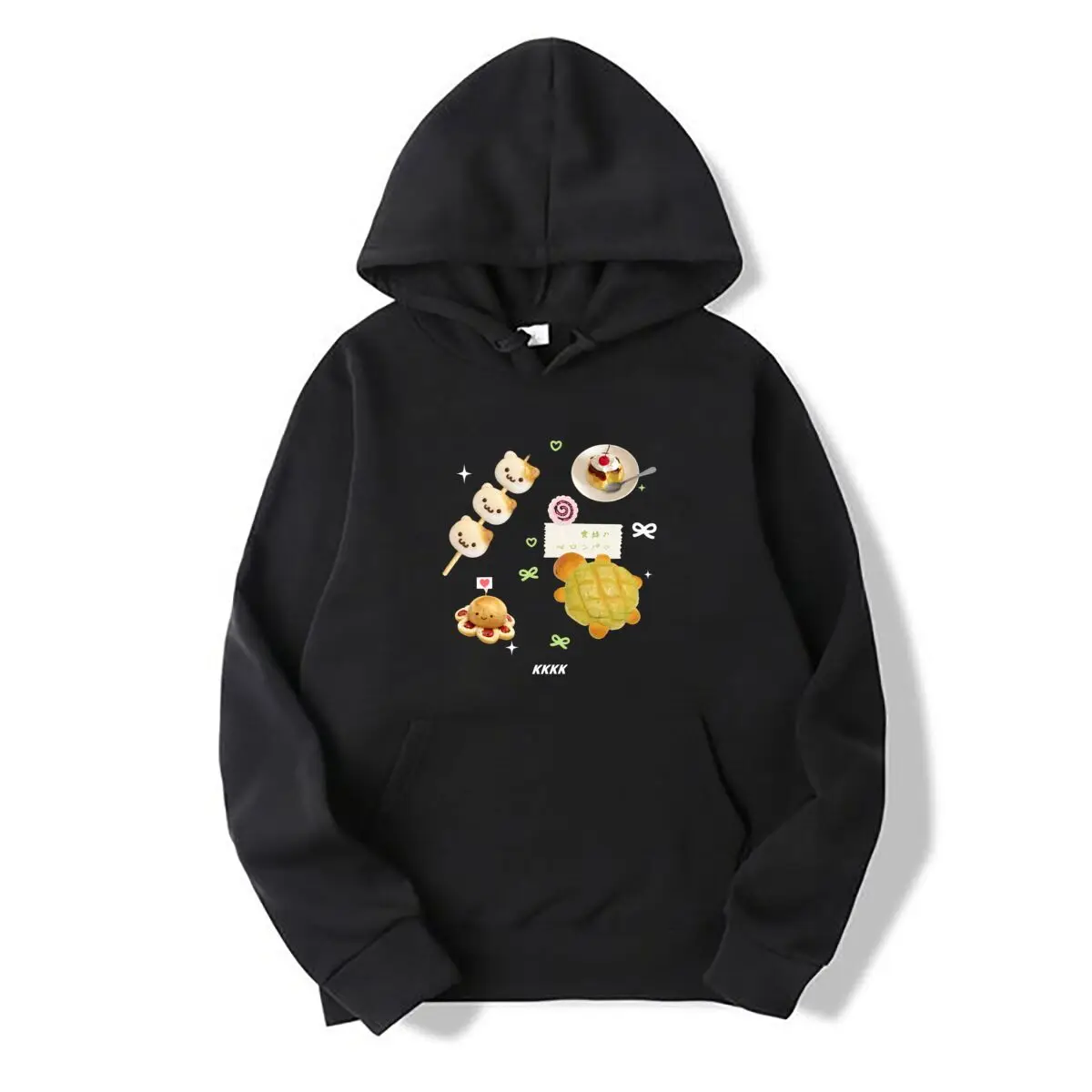 Kawaii Bear Bread Skewers Pudding Turtle Pastry Autumn and winter new men's and women's hooded sweatshirts