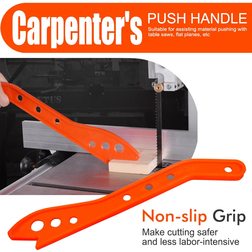 

2 Pcs Woodworking Safety Long Style Push Handle Wood Saw Push Block Sticks Table Saw Woodworking Push Block Tools