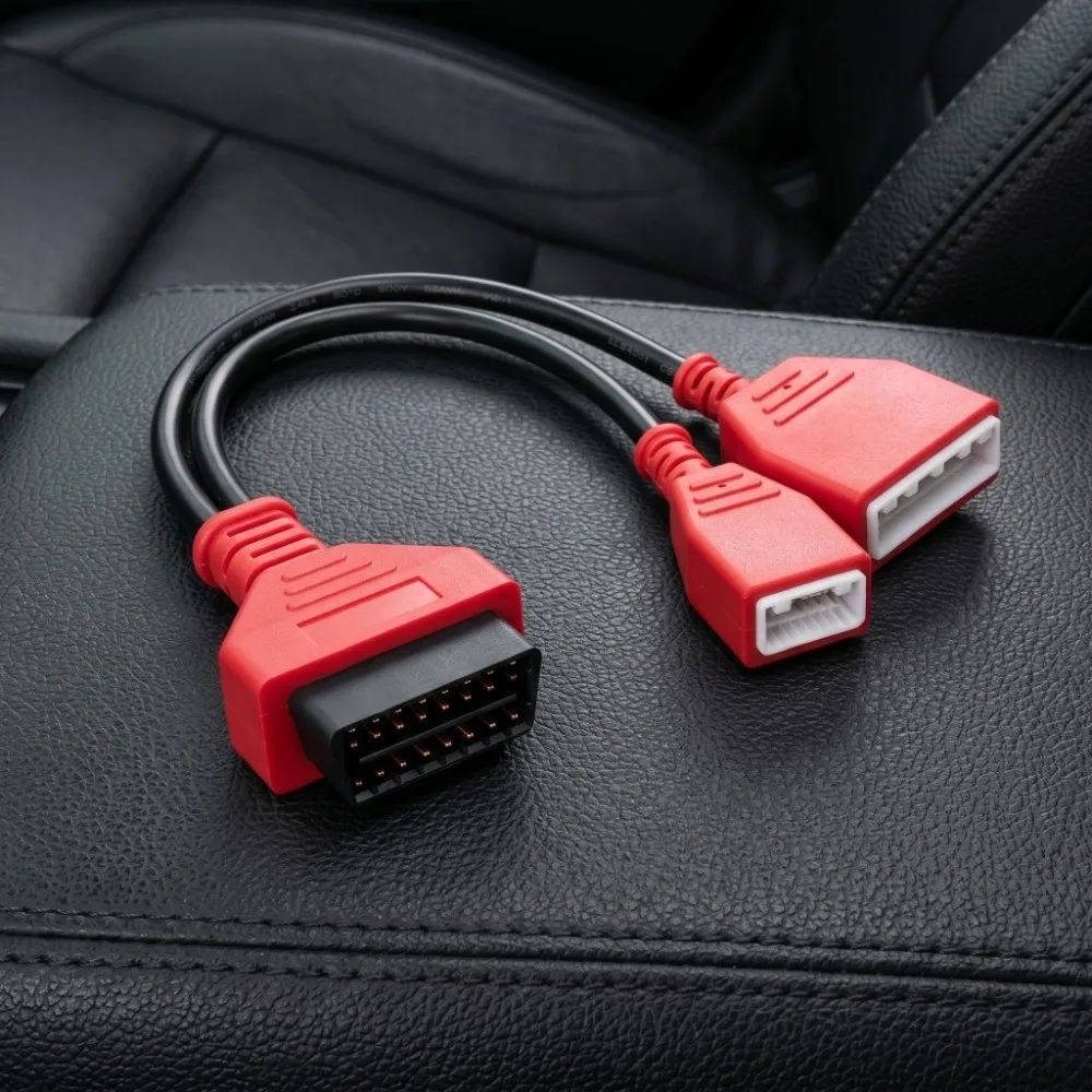 Universal 16+32 Pin OBD2 Bypass Cable ABS Compatible OBD2 Diagnostic Cable Pink OBD2 Extension Cable Replacement Part