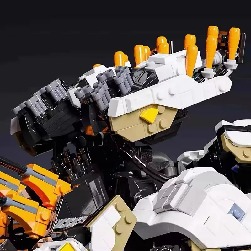 MOC Horizon Dawn Thunders Zero Giant Long Necked Mecha Beast Tooth Building Blocks Set Mechanical Giraffe Monster Bricks Toy