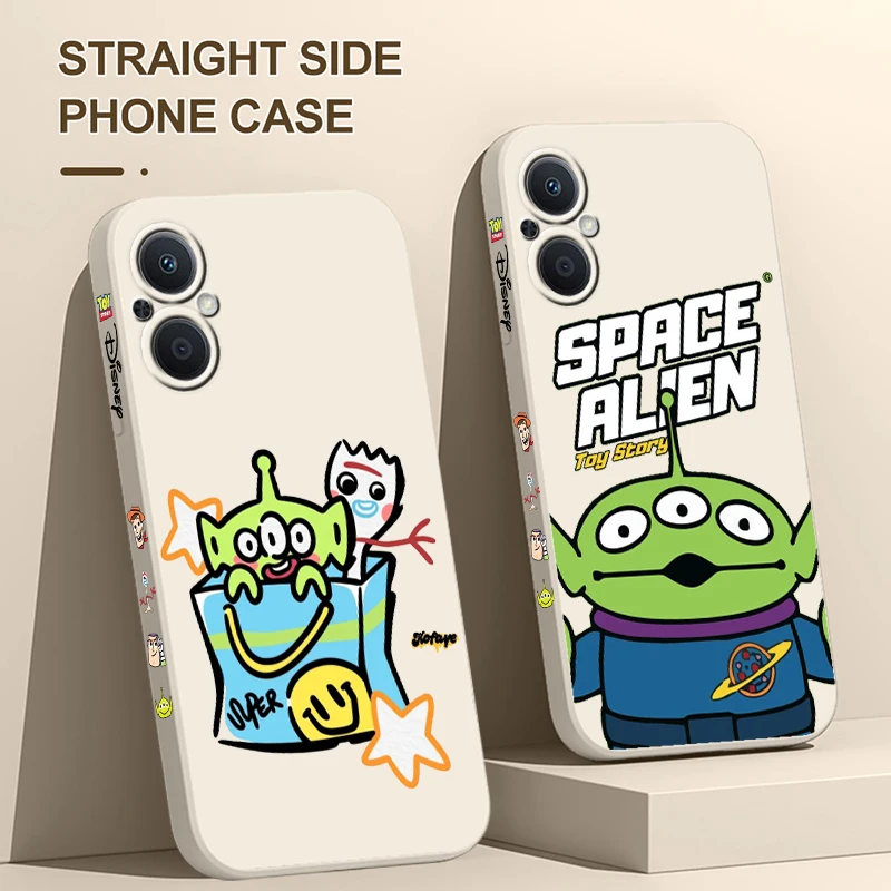 Toy Story Buzz Lightyear Alien Phone Case For OPPO Find X5 X3 X2 Lite Pro Neo A5 A53 A94 4G 5G Liquid Left Rope Soft Cover