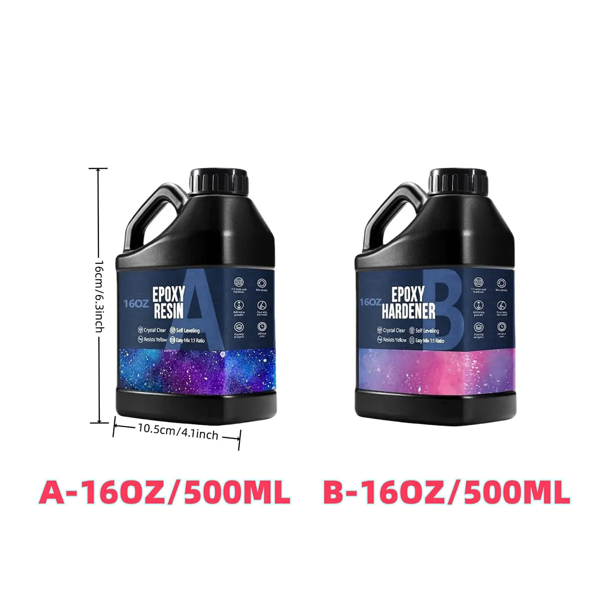 1000ml Crystal Clear Epoxy Resin Kit  No Yellowing No Bubble Art Resin Jewelry Making Wood Casting Craft 1:1 Easy Mix - view 6