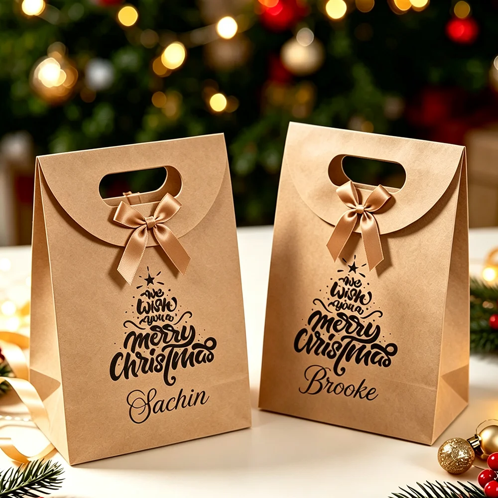 Luxury Xmas Bags - Sacs cadeaux de Noël personnalisés avec
