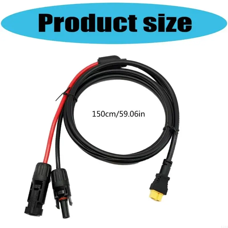 2025 New 16AWG 5ft Solar Connector to XT60 محول الطاقة الشمسية إلى كابل تمديد الأنثى XT60 لمحطات الطاقة المحمولة