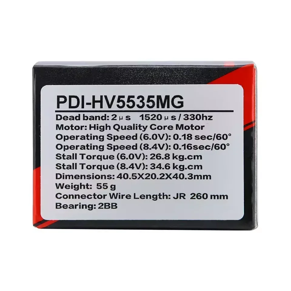 JX PDI-HV5535MG Servo numérique étanche 35KG - Engrenage métallique couple élevé pour voitures, bateaux, robotiques et applications industrielles RC