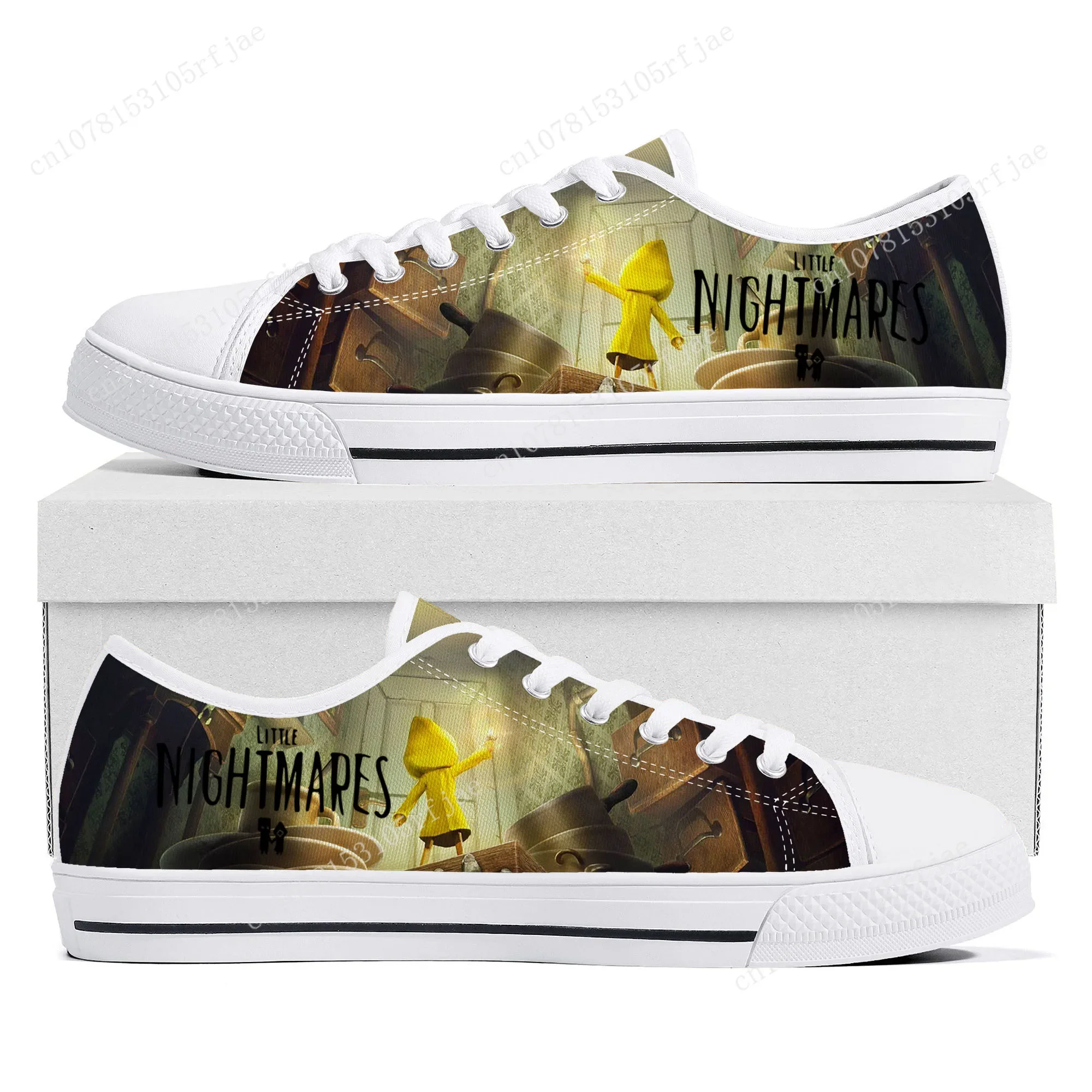 

Game Little Nightmares Low Top Sneakers Womens Mens Teenager High Quality Canvas Fashion Sneaker Couple Custom Built Shoes