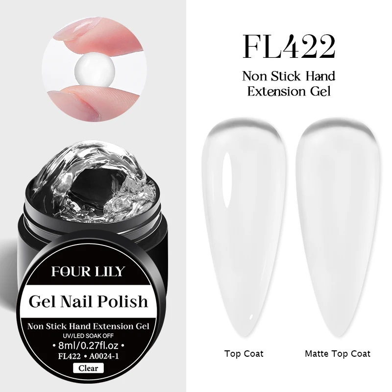 4 pezzi set di smalti per unghie gel per estensione mano antiaderente modellatura 3D scolpire intaglio nail art smalto gel duro solido per unghie finte