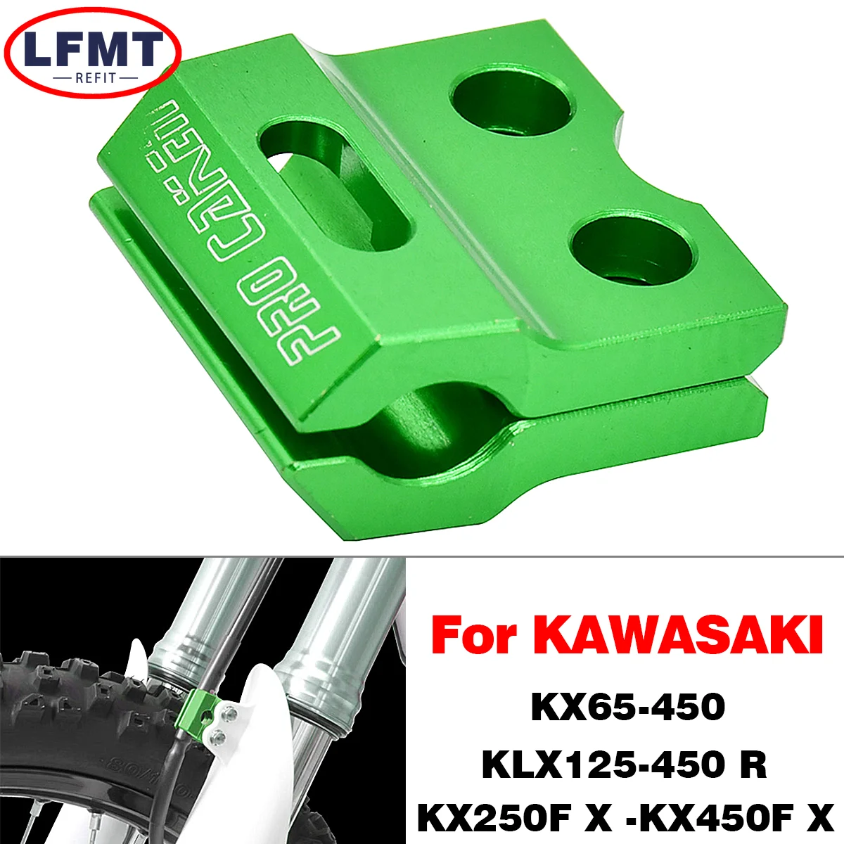 

For Kawasaki KX 65 80 85 100 125 For Suzuki RM85 RM125 RM250 RMZ250 Motorcycle CNC Aluminum Brake Line Front Hose Cable Clamp