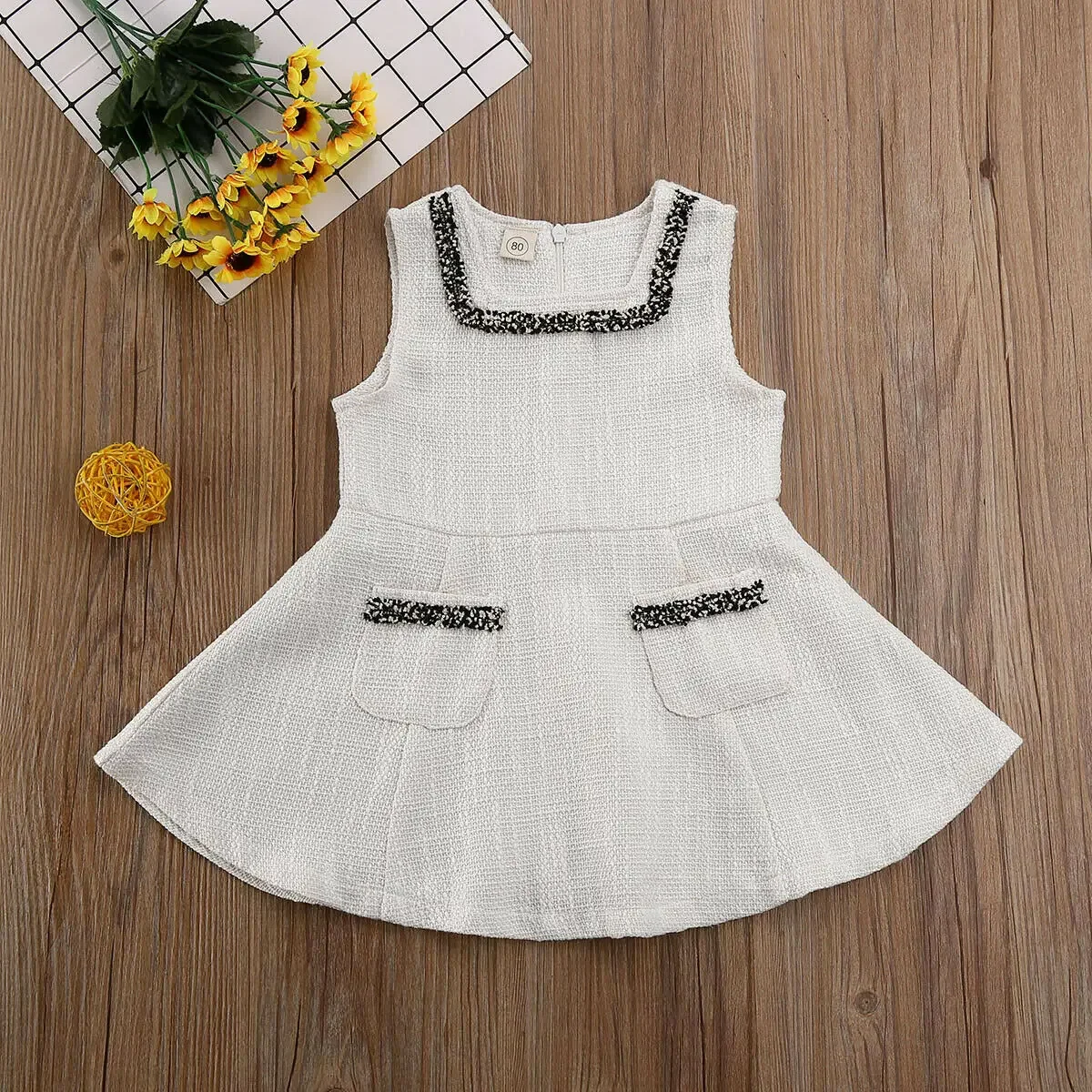 2024 Baby Spring Autumn Clothing  Infant Kid Baby Girl Hemp Pageant Coat + Tutu Dress Party Outfit Fashion Elagent Clothes Sets