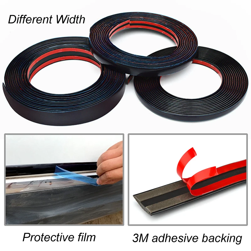 Glossy Car Decotative Trim Auto Window Edge Chrome Decor Strip Trim 3M Bumper Impact Bar 6/8/10/15/20/30MM Vehicle Accessories