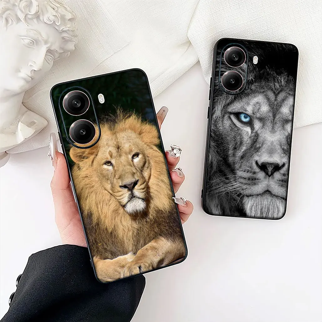 Phone Cover for Samsung Galaxy A55 A35 A36 S25 S24 S23 FE Plus Ultra S7 Edge S25+ Case Wild Leopard Lion Art Tiger Coque