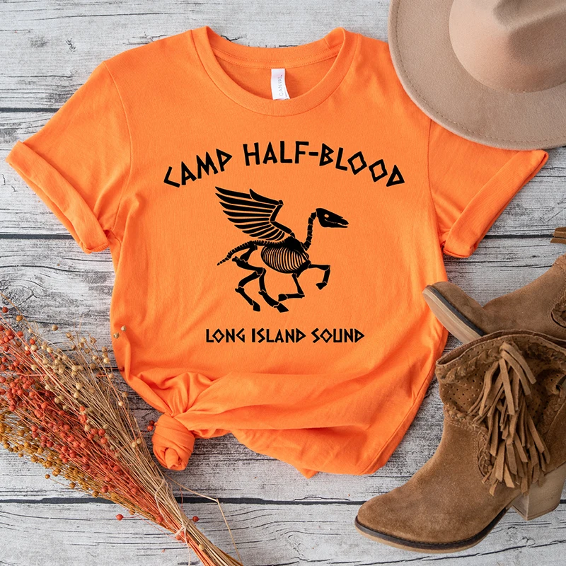 Camp Half Blood Long Island Sound  Percy Jackson  Women T Shirts Cotton Short Sleeved Kawaii Halloween Clothes Lady Tshirt