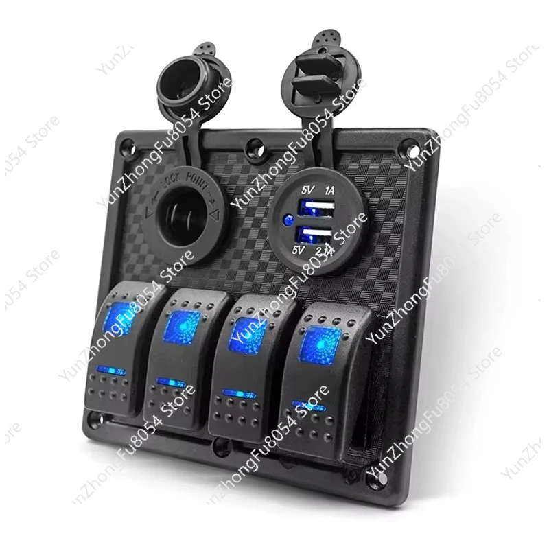 أداة لوحة التبديل البحرية من الألومنيوم RV لوحة التبديل الكهربائية للمركبة مع الصمامات #1