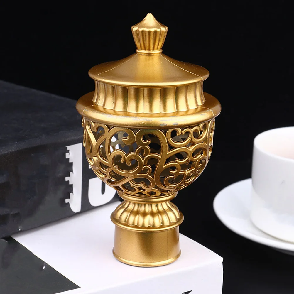 

Decorative Curtain Rod Finials 10pcs Iron End Caps for Window Treatment Drape Rod Ends Curtain Pole Accessories Roman Style Head