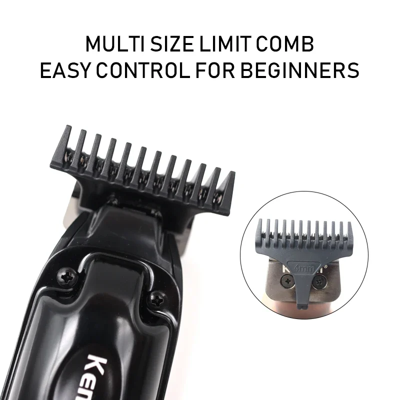 Kemei KM-1579 Professional Hair Trimmer Machine USB Charging Hair Cutting Machine Cordless Hair Clipper Men's Haircut Machine