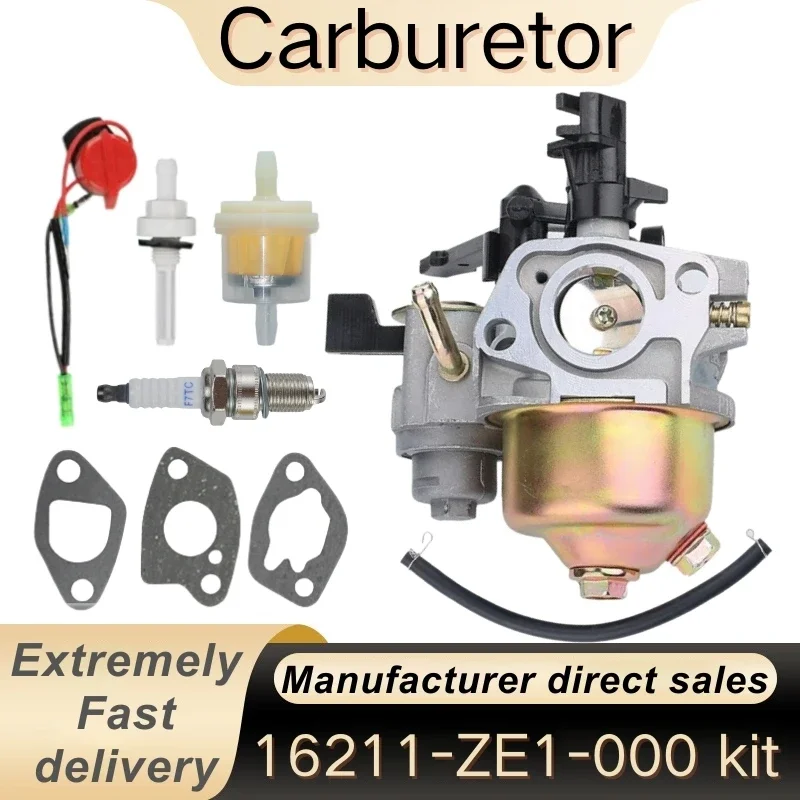 

Carburetor for Honda Gx120 GX140 Gx160 GX168 GX180 Gx200 5.5-6.5 HP Generators 168 Engine Motor 16211-ZE1-000 Accs