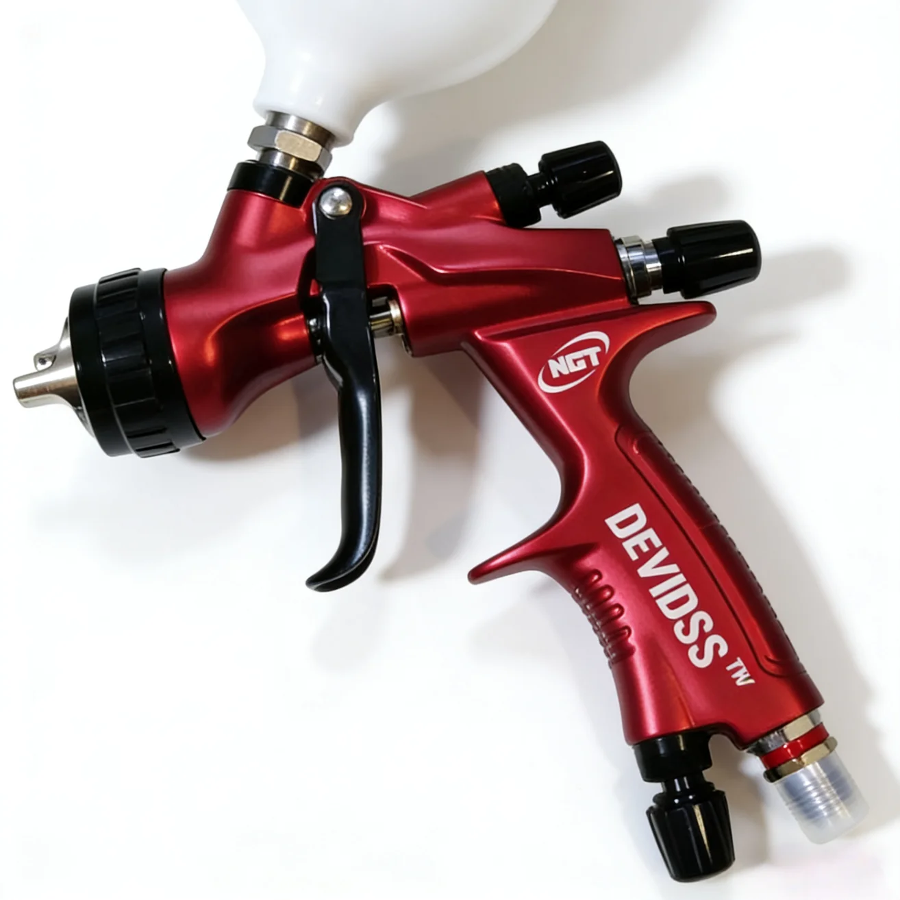 DEVIDISS HVLP NGT pro TE20 Lite Spray Gun Kit Professional 1.3mm Nozzle Car Paint Application Comfortable for All Car Paints