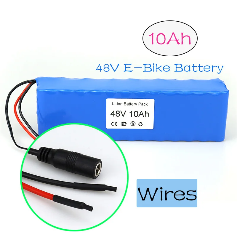 

48V E-Bike Battery pack 10Ah 13S3P battery pack cable + DC5521 Li-ion Battery