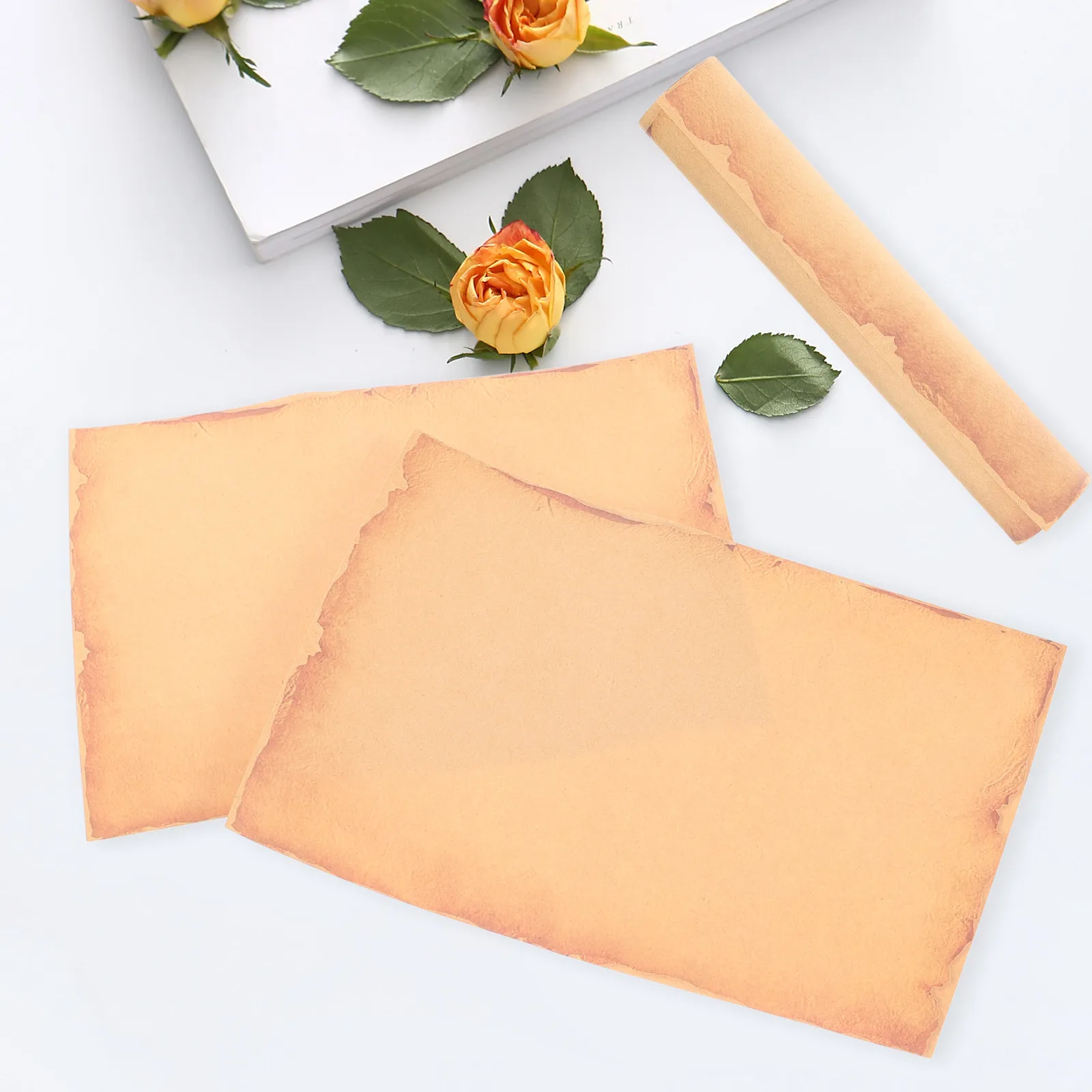 8Sheets Vintage Print Paper Decorative For Paper For Love Letters Fall Stationery Retro Writing Handwritten Journaling