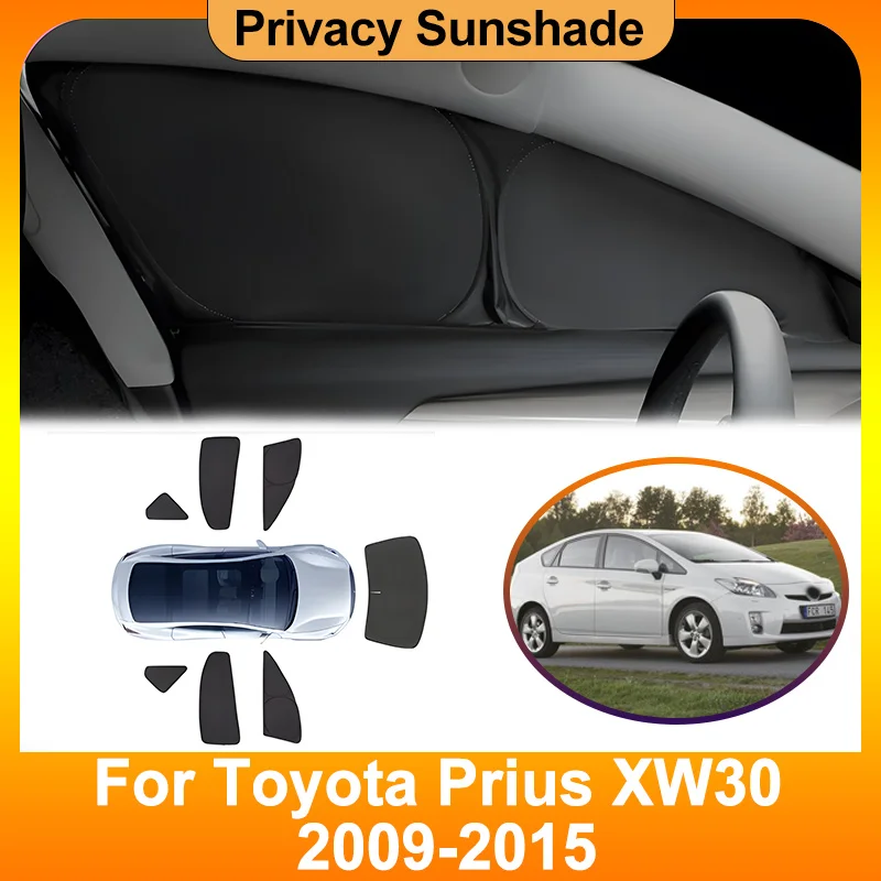 

Солнцезащитные козырьки для Toyota Prius XW30 2009 ~ 2015 автомобильный солнцезащитный козырек, блокирующие свет шторы, теплоизоляционные складные автомобильные аксессуары