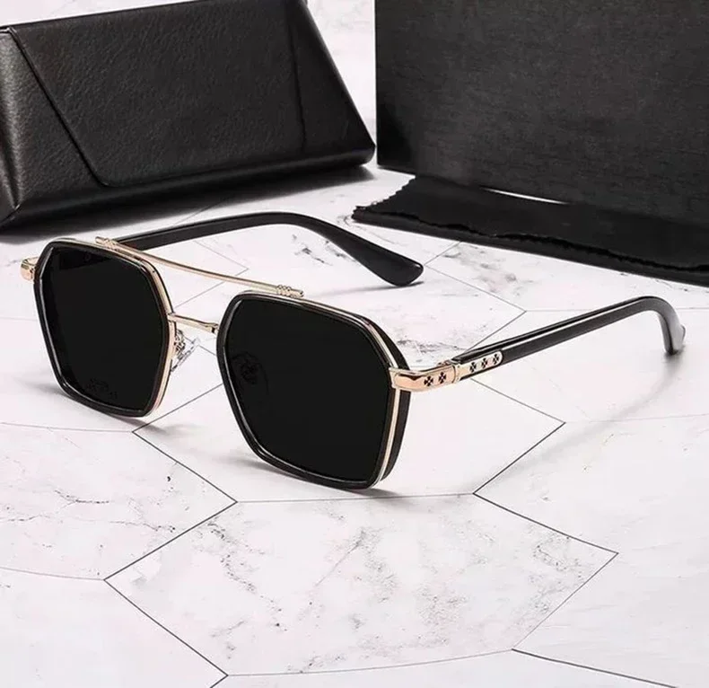 Retro Steampunk Sunglasses Men Polarized Brand Designer Driver Safety Goggle Outdoor Eyewear Man Shades UV Protection Oculos image 4
