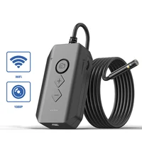 Endoscopio WIFI de Triple lente HD1080P, lente doble única, cámara boroscopio de inspección de tuberías inalámbrica, control de coche, LED impermeables, 2600mAh